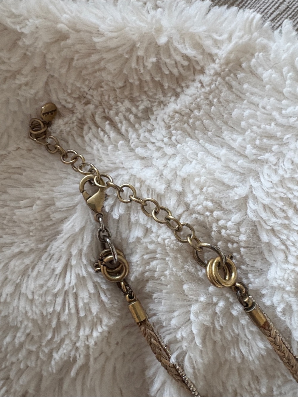 Stella & Dot Gold and Silver Layered Tassel Necklace - Picture 4 of 4